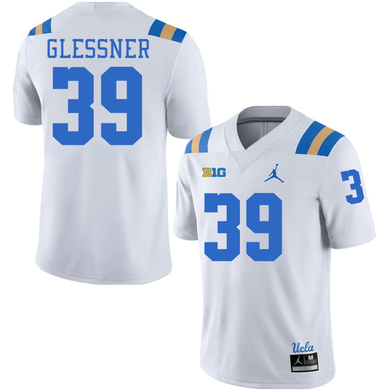 UCLA Bruins #39 Blake Glessner Big 10 Conference College Football Jerseys Stitched Sale-White